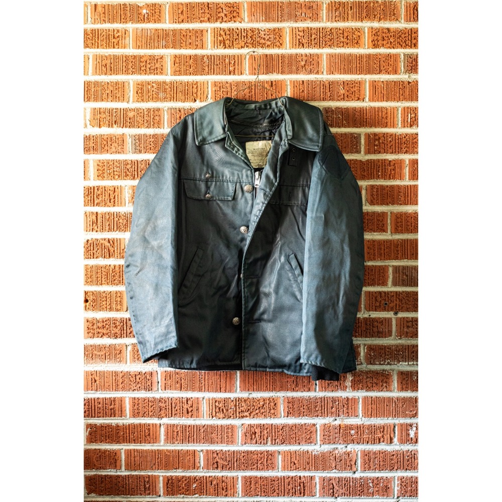 Vintage 70s Spiewak Golden Fleece Titan Cloth Police Jacket Navy Blue Size 40 US